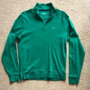 Green mens Xs Quarter zip pull over